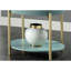 Table de bout contemporaine 1 pièce sarcelle clair sarcelle blanche
