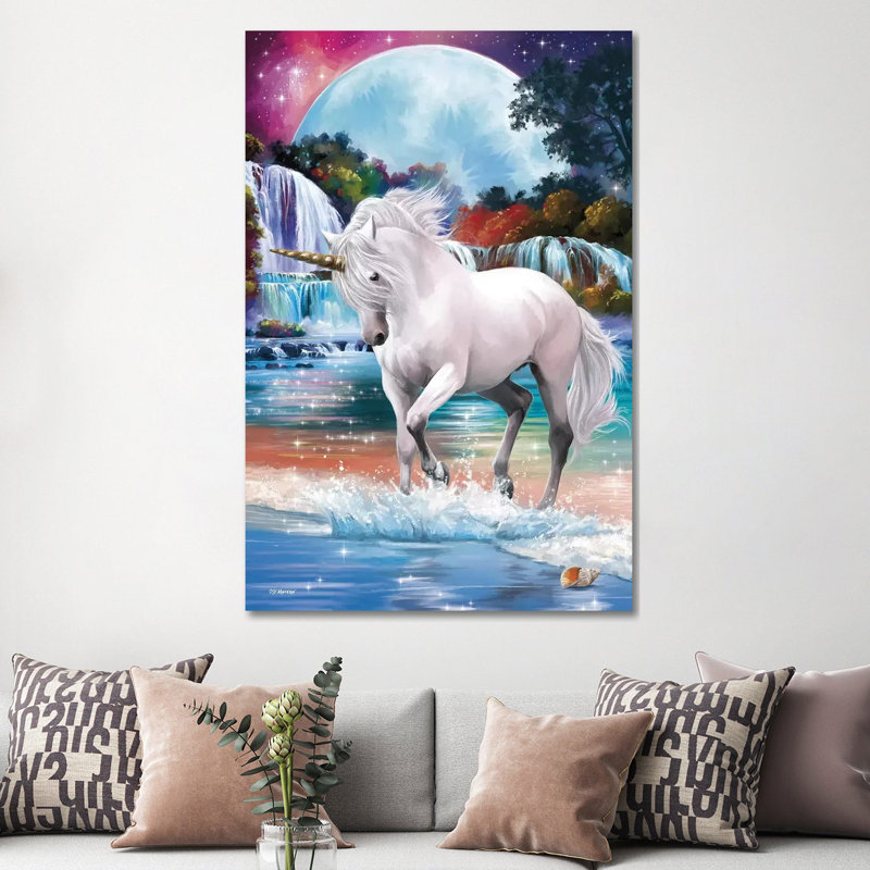 Unicorn 1 Piece Wrapped Canvas Painting, 101.6 cm H x 66.04 cm W x 3.175 cm D