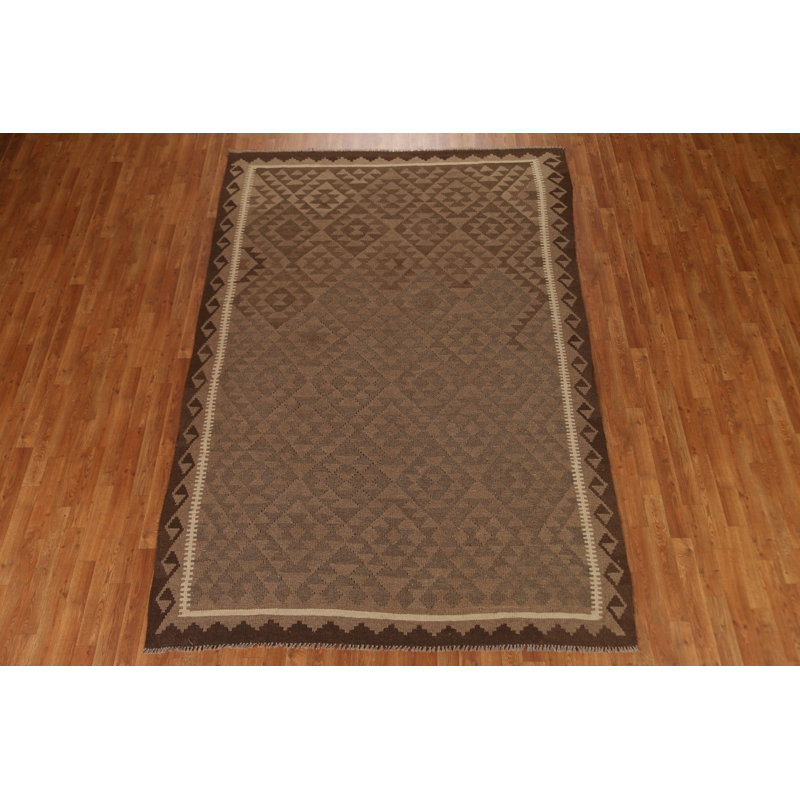 Tapis tribal brun Kilim 7 x 10