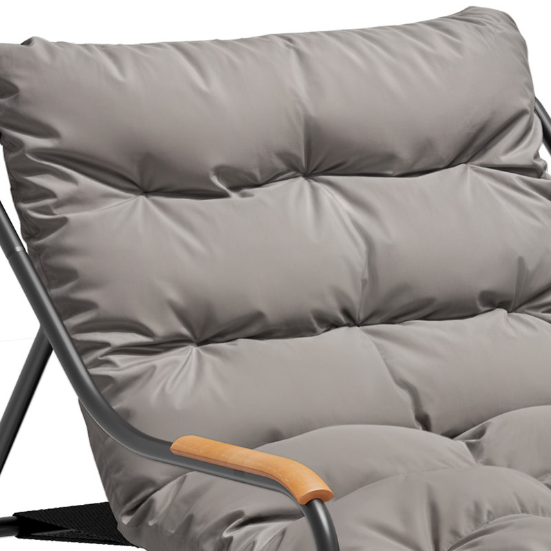Outdoor Rocking Chair With Soft Thick Cushion