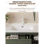 Meuble-lavabo en bois d'hévéa de style français avec lavabo en céramique
