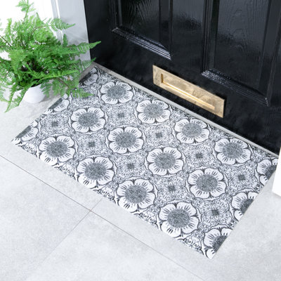 Moaaz Non-Slip Floral Doormat