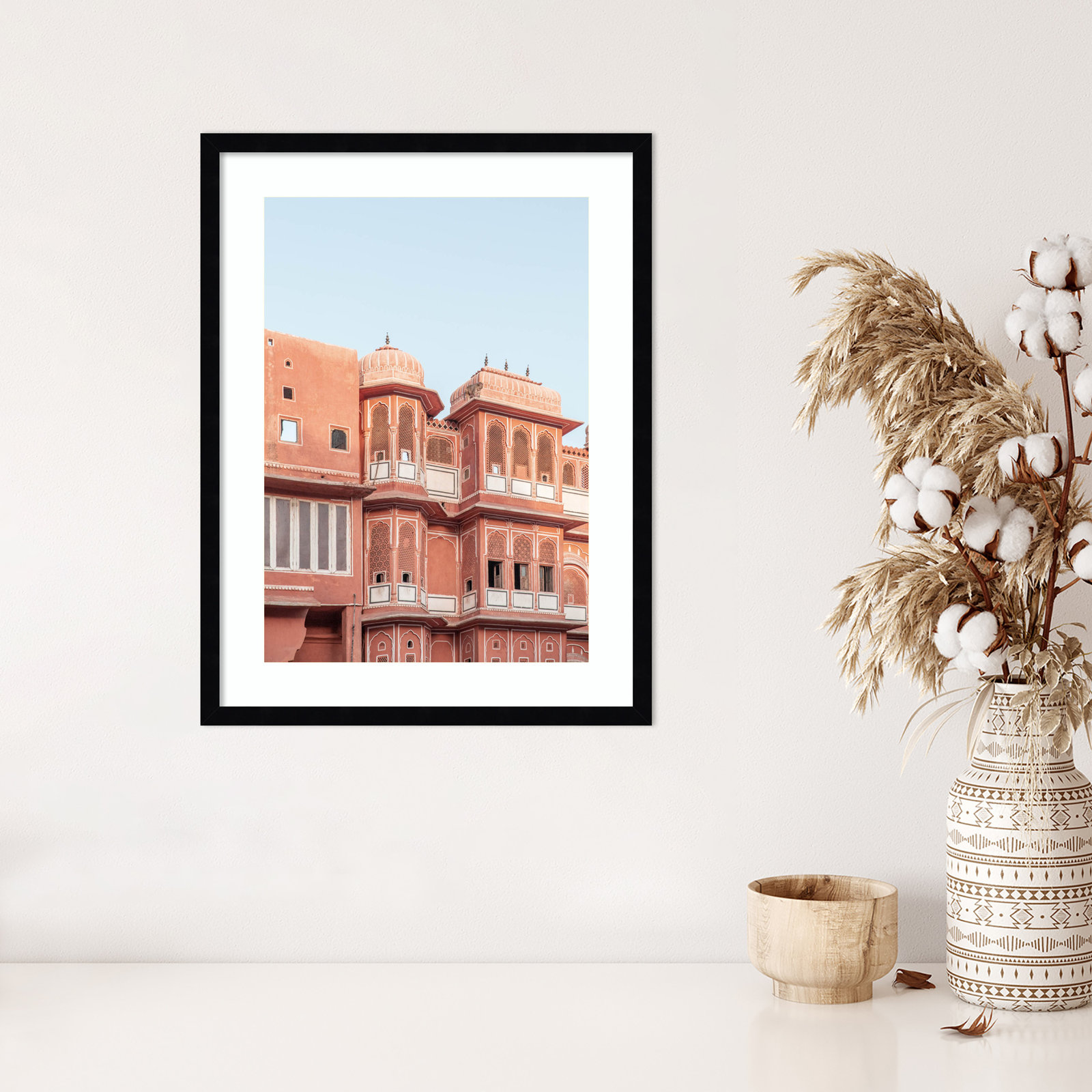 Daisey "Pink Palace" Print, Black, 25" H x 19" W