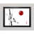 Japanese Bamboo Bird In The Red Sun Framed Print - Single Picture Frame Print on Canvas-298833484-298399581