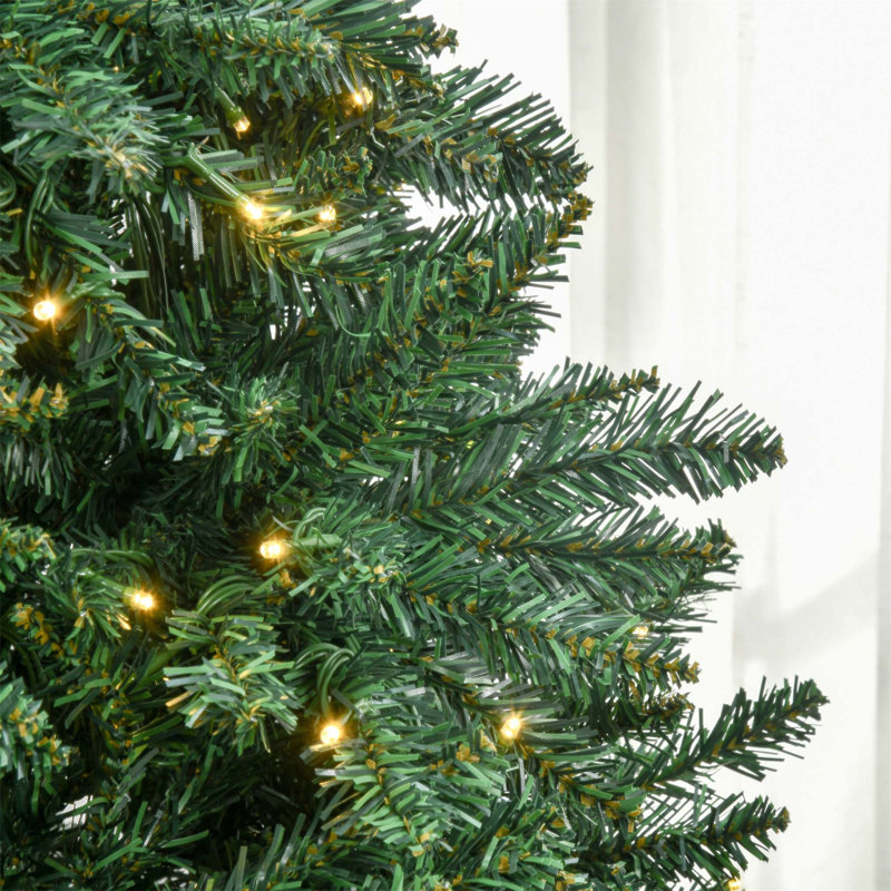 Sapin de Noël artificiel illuminé 7 pi avec branches réalistes, 700 lumières DEL chaudes et 2154 pointes
