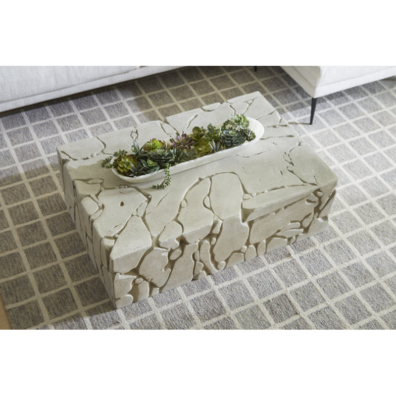 Chunk Coffee Table, Rectangle, Roman Stone