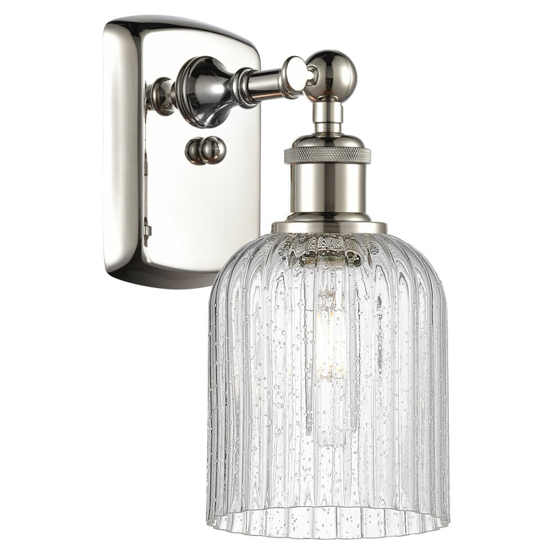 Applique à bras en acier Northgate, Nickel poli, Grainé
