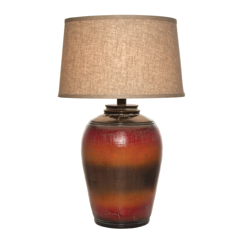 Corlissa Ceramic Lamp, Red/Orange/Green