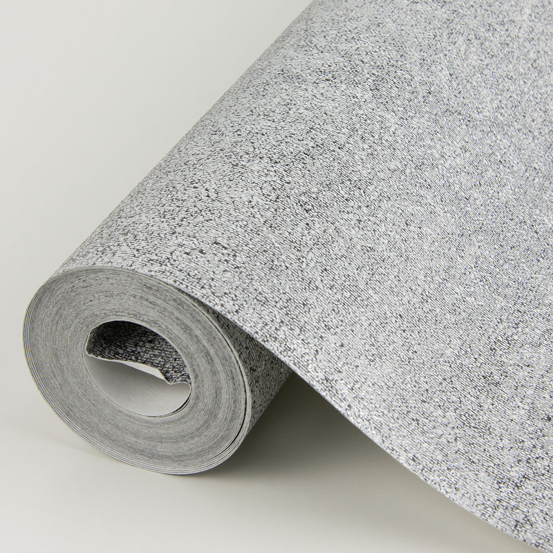 Nysa Abstract Metallic Wallpaper Roll, Gray
