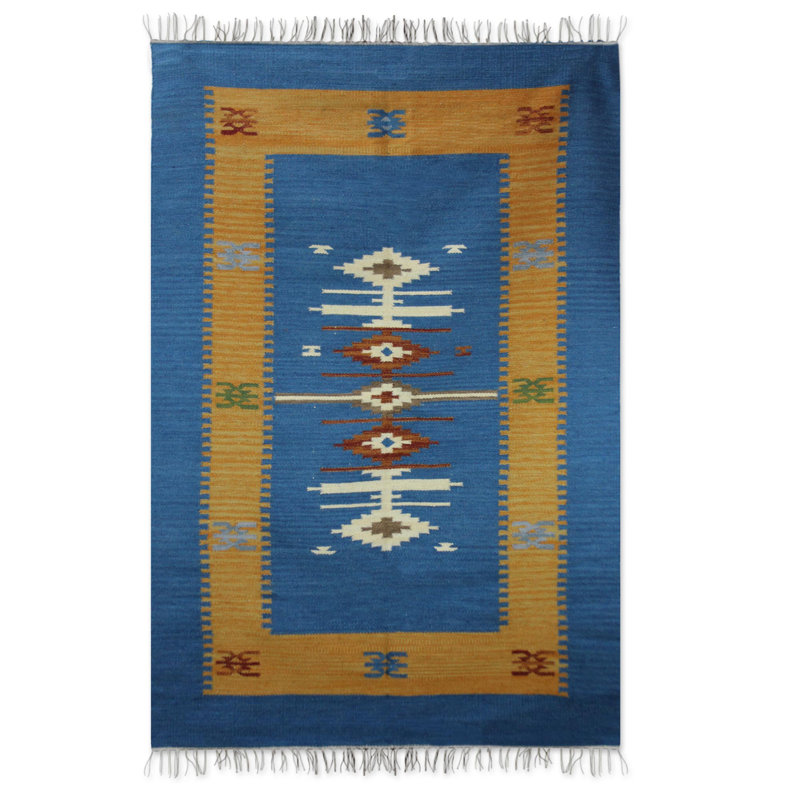 Wool Abstract Indoor Rug