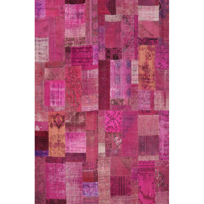 Geometric Patchwork Distressed Area Rug 8x10