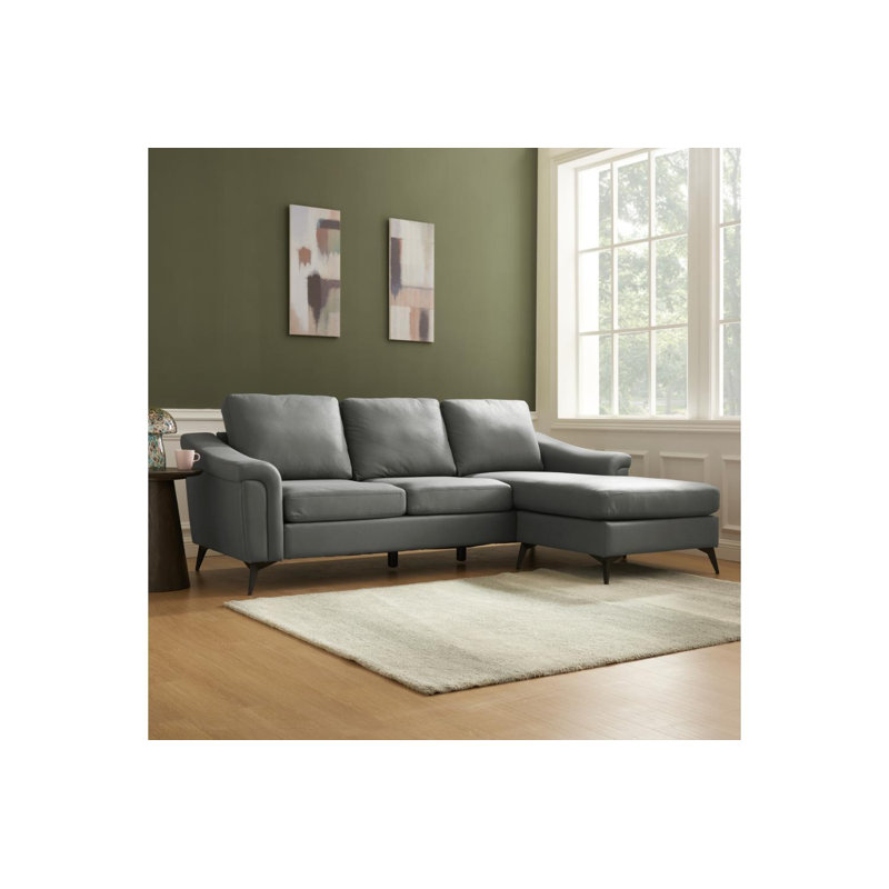 Edgao 3 Seater Sofa & Chaise, Grey