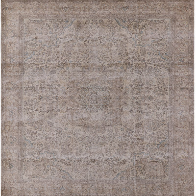 Tapis brun à motif géométrique Senaida