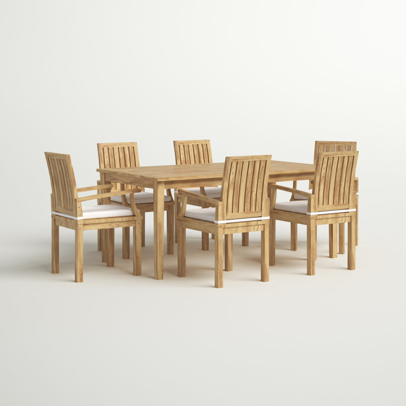 Ensemble repas d'extérieur 7 pièces Modway Marina, H 30,5 po x L 72 po x l 39,5 po