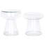 Moneer Glass Top Pedestal Side Table Set-708957374