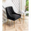Chaise d'appoint en velours beige Baudel-1563904544