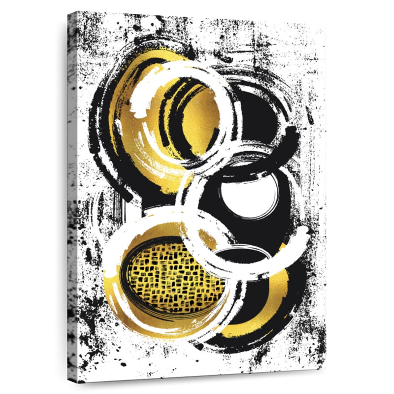 Avery Gold Abstract Painting I, 30" H x 20" W