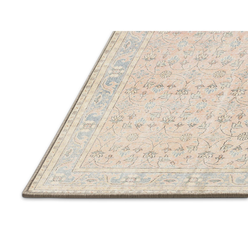 Tapis beige/gris/rouge traditionnel Barbatti, Rectangle 2 pi x 5 pi