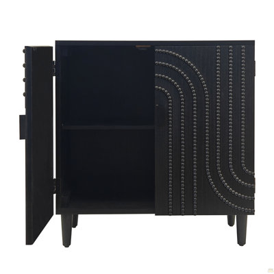 Armoire de rangement en bois avec porte décorative, buffet décoratif 30 po
