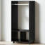 Open Wardrobe Clothes Rail With Storage Shelves on Wheels-1829898307