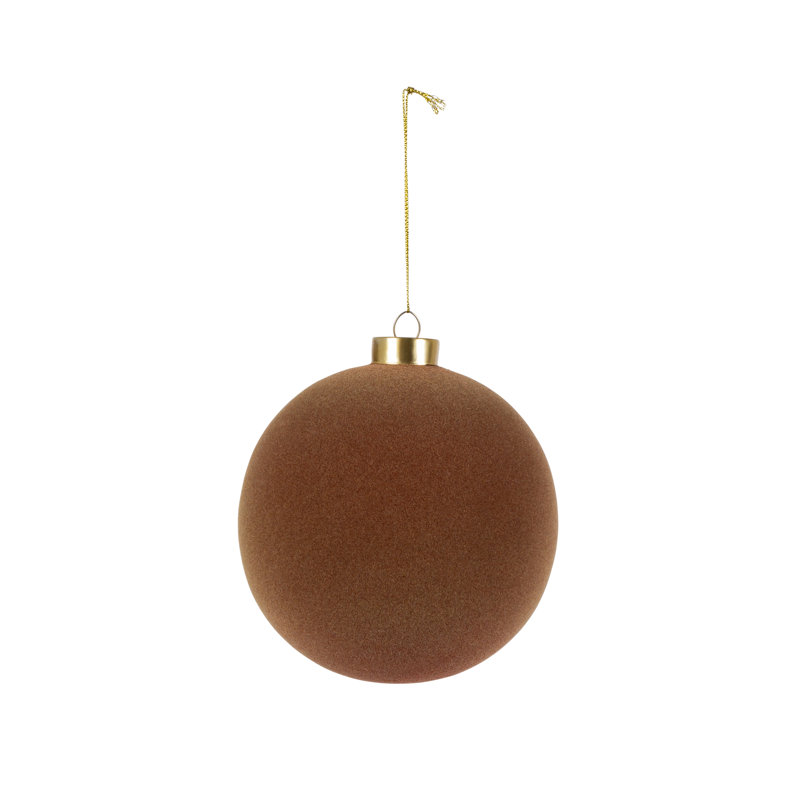 Ornement floqué sauge, 4,75 po x 000D, Vert, H 5 po x l 4,75 po x P 4,75 po