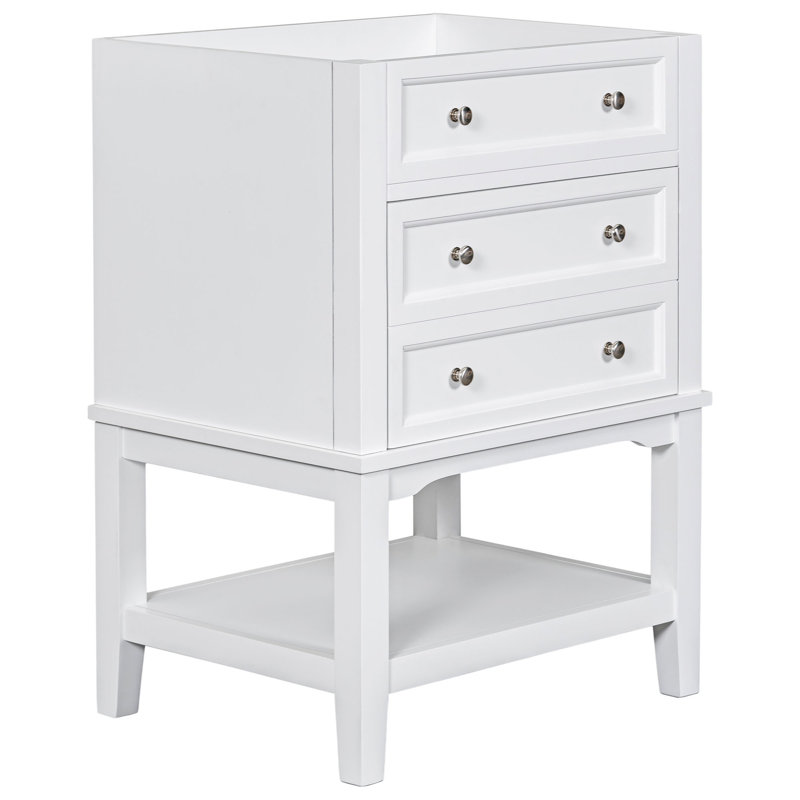 Base de meuble-lavabo simple en blanc seulement