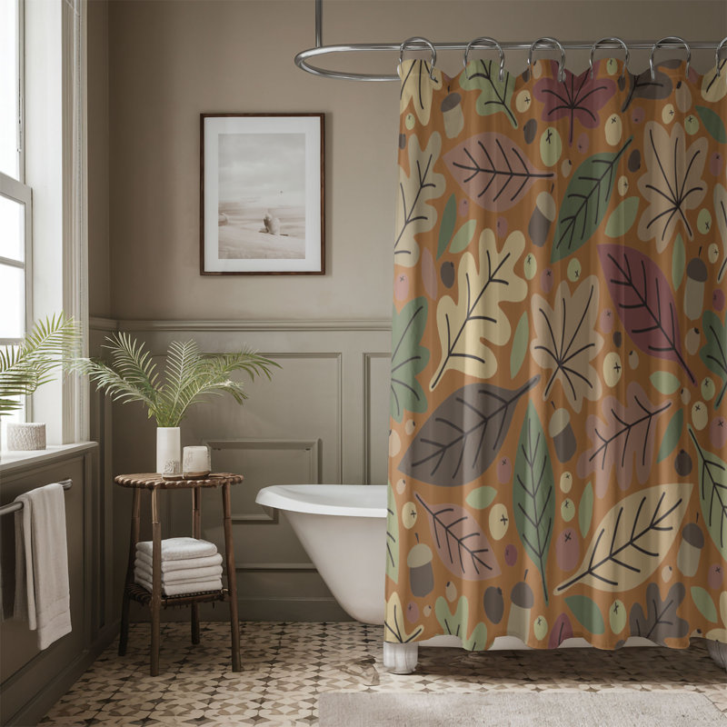 Rideau de douche standard 1 pièce Autumn Gold, H 74 po x l 71 po