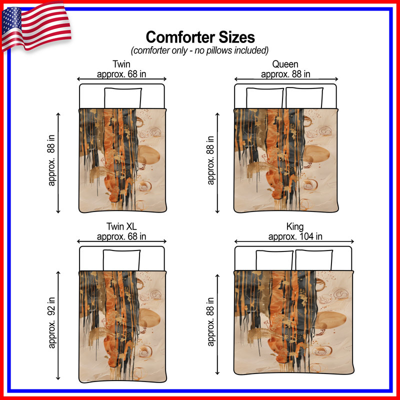 Textured Drip Abstract Comforter, Twin