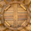 Table de salle à manger d'extérieur ronde en bois d'acacia, table de bistro ronde