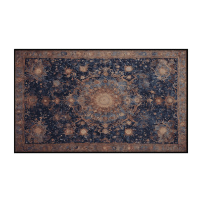 Tapis noir lavable à la machine