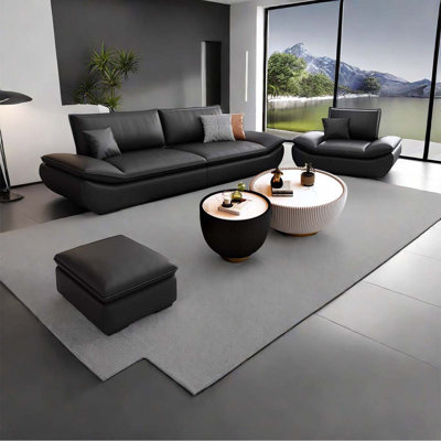 Black casual fashion 5-piece sofa set
