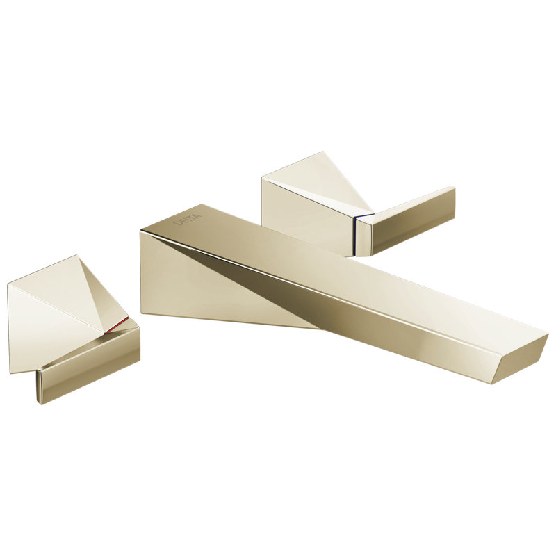 Trillian Wall Mount Bathroom Faucet, Polished Nickel