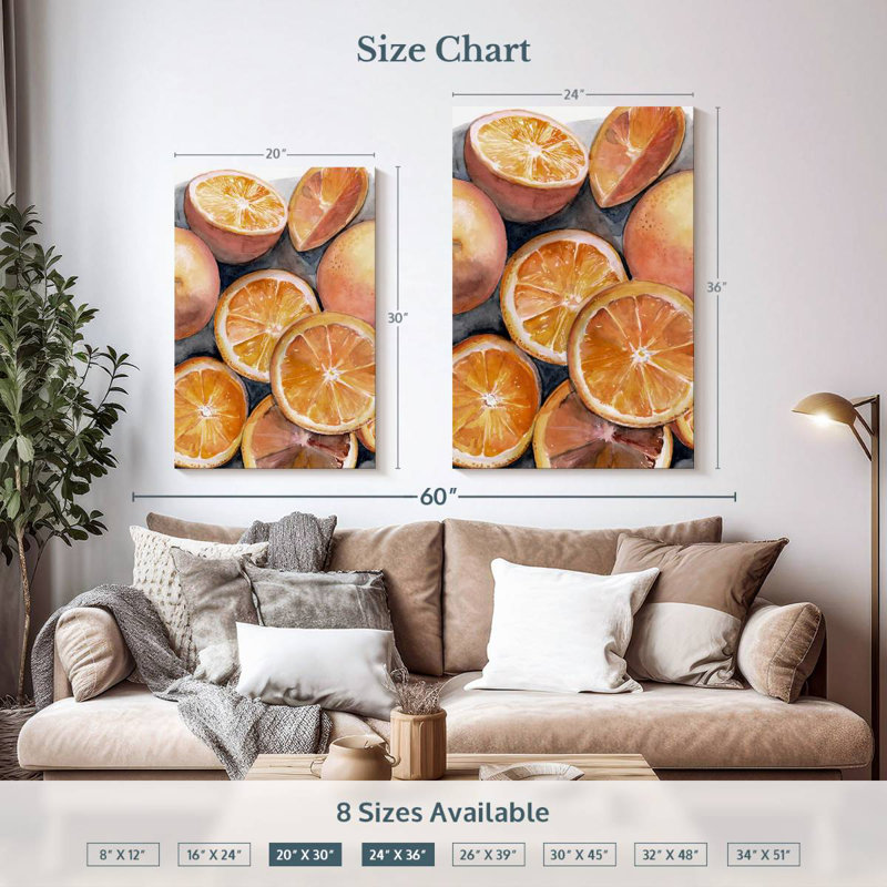Yarlin Fruit Slices III, 36" H x 24" W