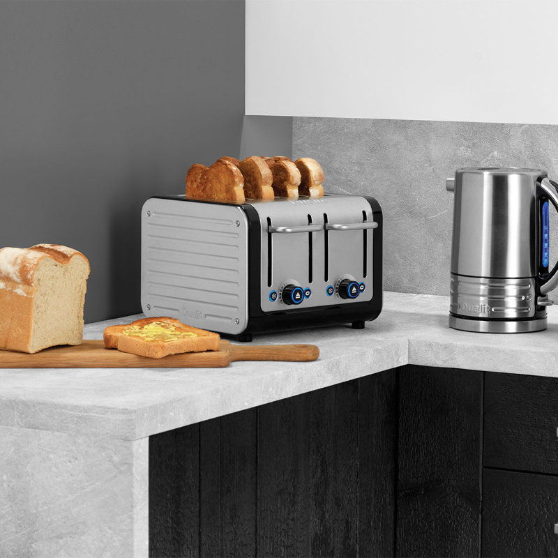 Dualit 4 Slot Architect Toaster Grey, Black
