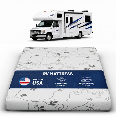 Remplacement de matelas en mousse à haute densité pour camping-car de 4 pouces, ferme moyenne, fourgonnettes de camping, 75 po x 34 po