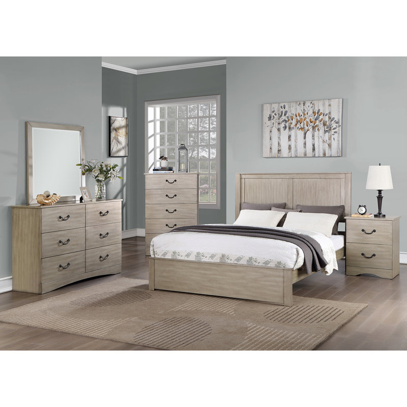 Tête de lit en bois avec 2 panneaux et tête de lit, Brun clair, Grand