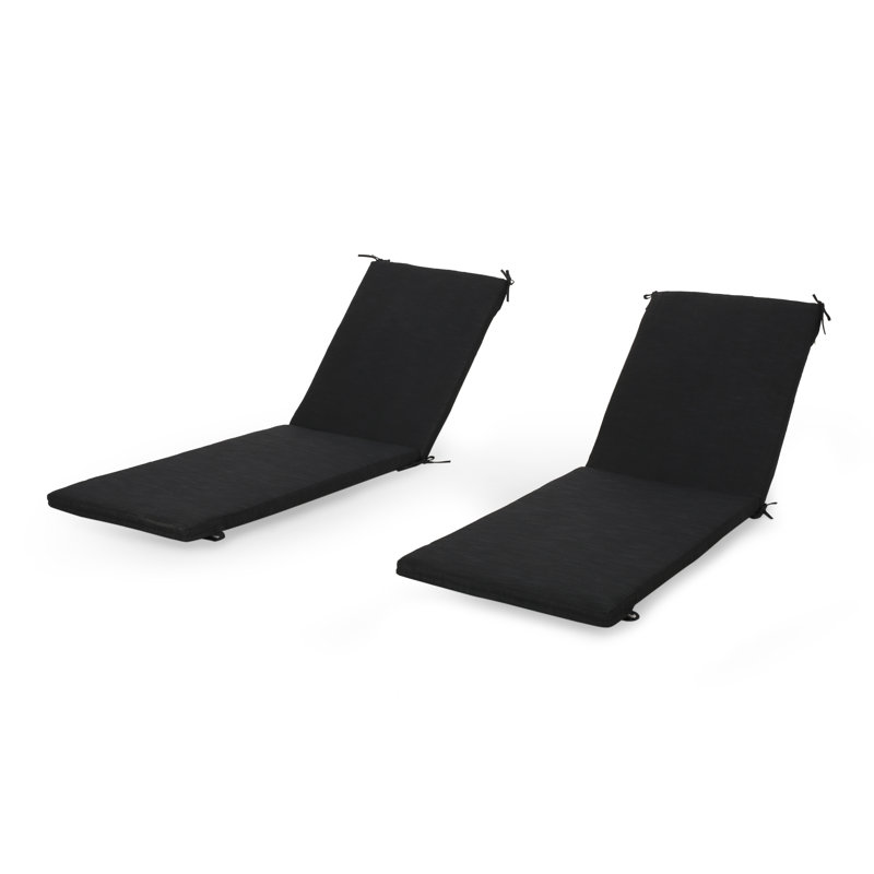 Outdoor 2'' Chaise Lounge Back Cushion, Dark Gray