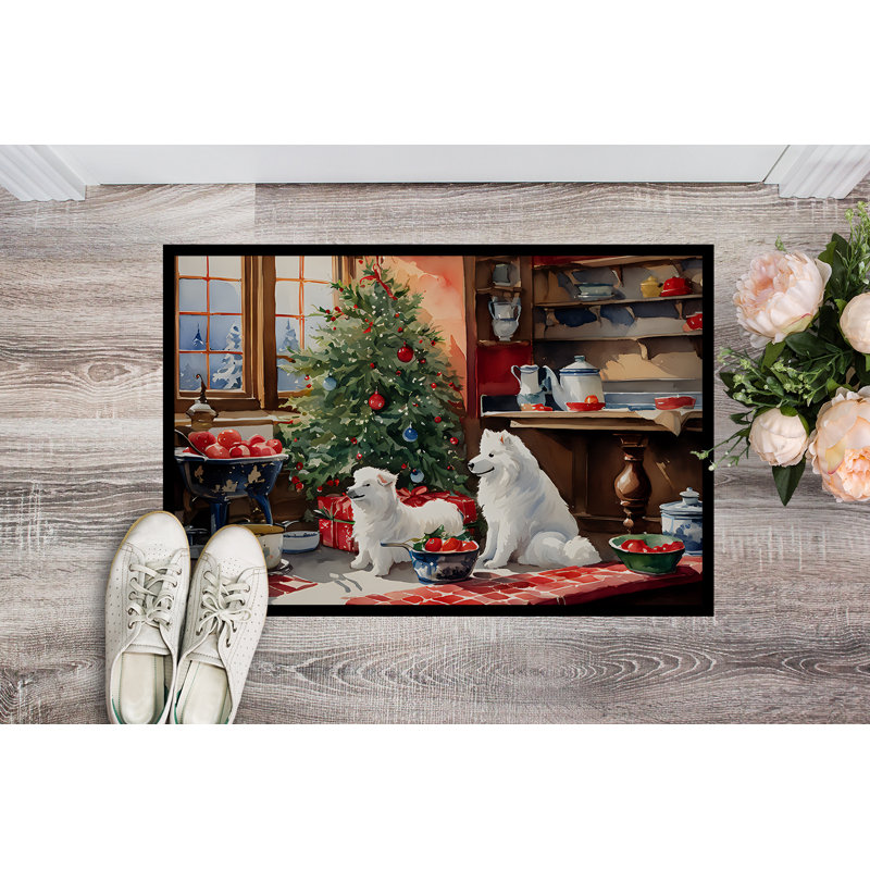 Junya Non-Slip Christmas Doormat, L 18 po x L 27 po