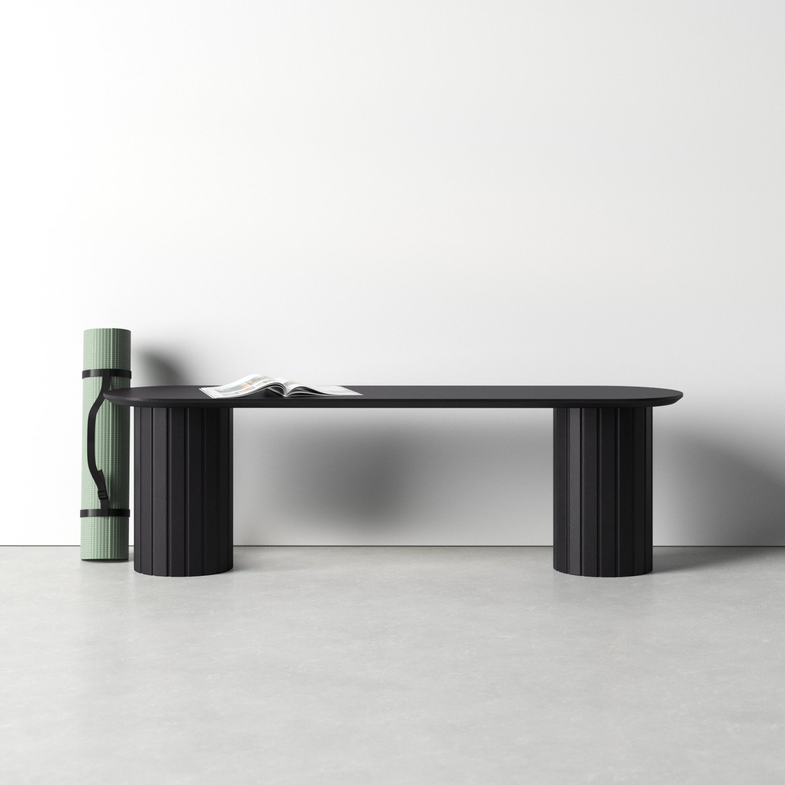 Daley Solid Wood Bench, Black