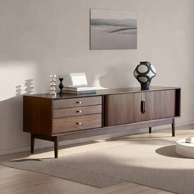 Premium Black Walnut TV Stand by The Invincibles home