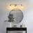 Modern Nickel Bathroom Vanity Light with Clear Shade Vanity Light Fixture without Light