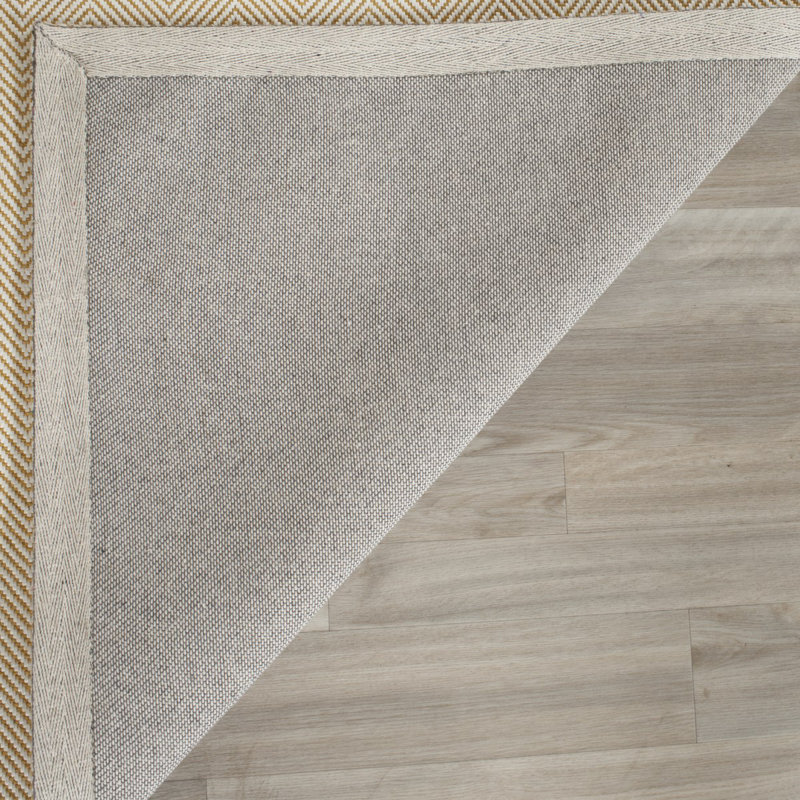 Tapis beige en laine tissé à la main Laureldale, Rectangle 4 pi x 6 pi