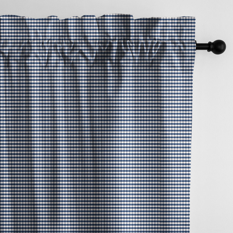 Promenade 100% Cotton Toile Room Darkening Rod Pocket Single Curtain Panel, Red, 50" W x 84" L