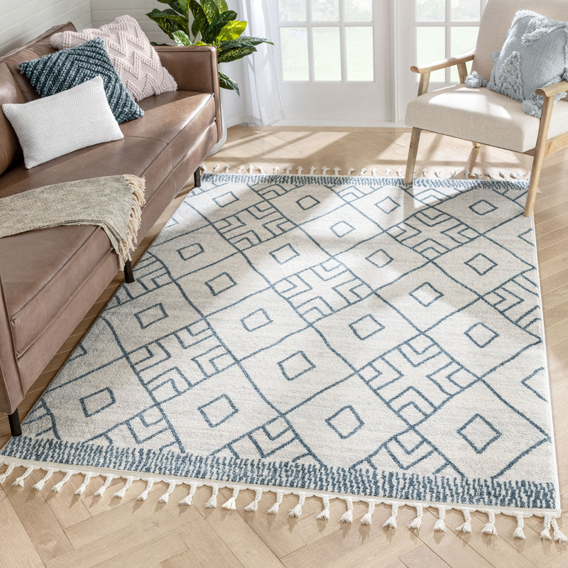 Serenity Moroccan Synthetic Area Rug, Rectangle 160 x 220cm