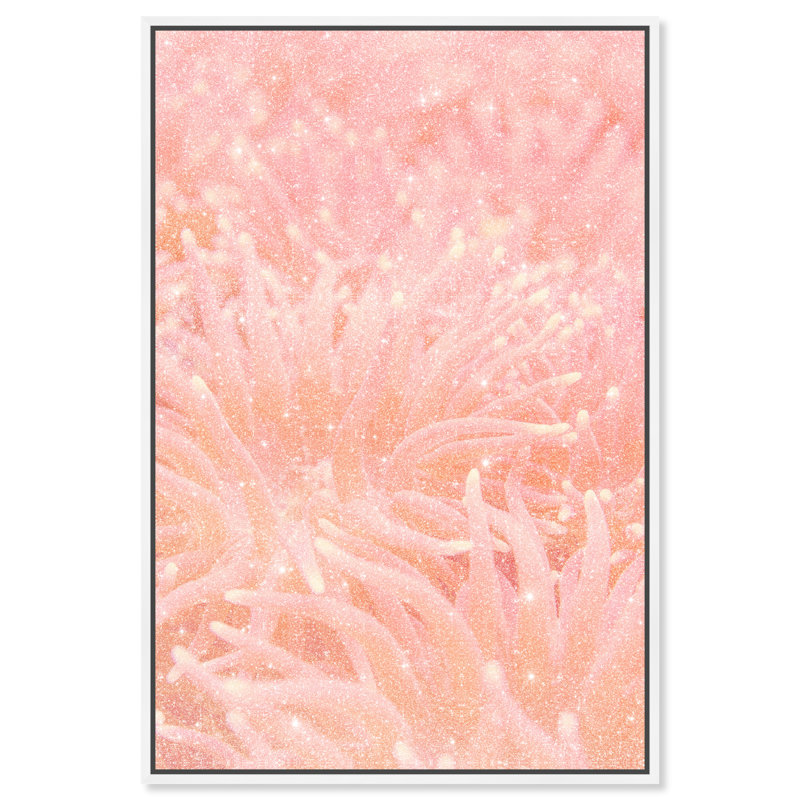 Deep Sea Flowers Print by Oliver Gal, 46"H x 31"W, White Floater Frame