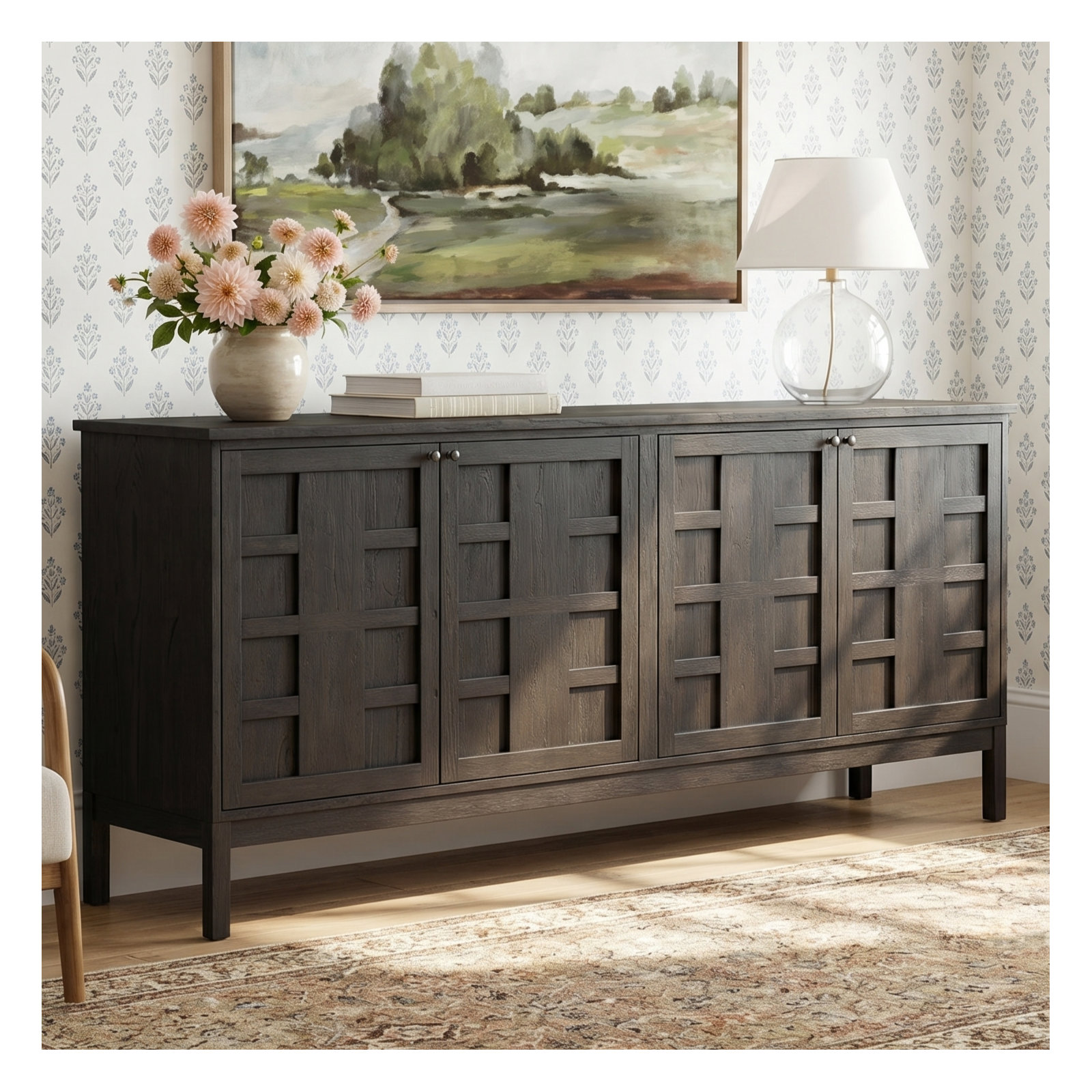 Colina Sideboard-Smoked Black, Black