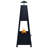 Fire Pit Black 13.8" x 13.8" x 39" Steel