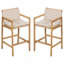 Ensemble de 2 tabourets de bar en bois Marcella