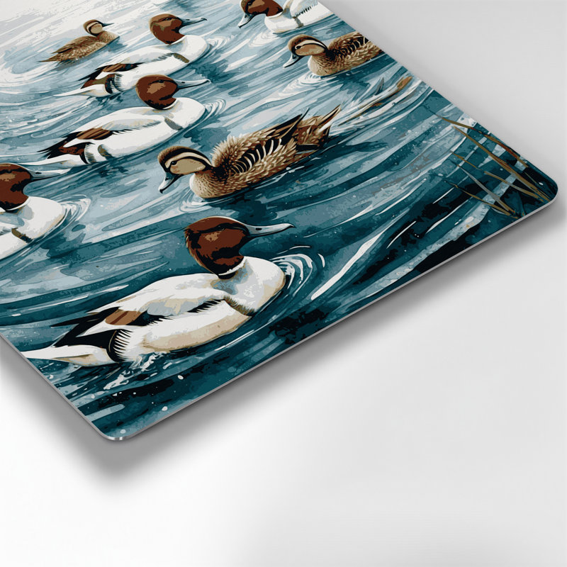 Oiseau commun, art mural bleu Merganser, H 12 po x l 12 po