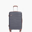 Ensemble de 5 valises, ensemble de valises rigides en PP avec serrure TSA et roulettes durables (20 "24" 28 + un sac de voyage et une trousse de toilette, gris foncé)